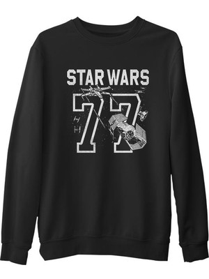 Lord T-Shirt Star Wars - 77  Siyah Erkek Kalın Sweatshirt