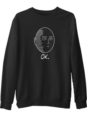Lord T-Shirt One Punch Man - Ok. Siyah Erkek Kalın Sweatshirt