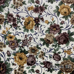 Bakırcı Kumaş Çiçek Desenli Dijital Baskı Döşemelik Kumaş