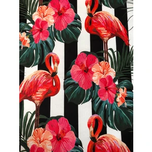 Bakırcı Kumaş Flamingo Desen Dijital Baskı Döşemelik Kumaş