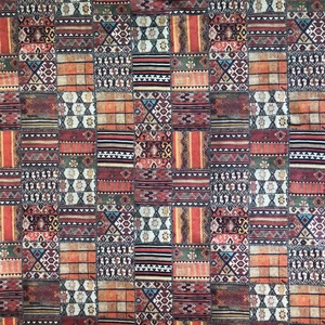 Bakırcı Kumaş Kaşmir Desen Dijital Baskı Döşemelik Kumaş