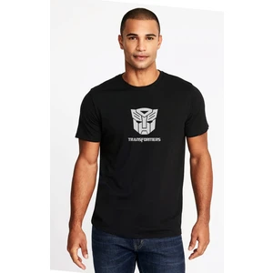 Transformers Baskılı Siyah Erkek Örme Tshirt