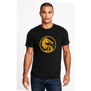 Mortal Kombat Baskılı Siyah Erkek Örme Tişört