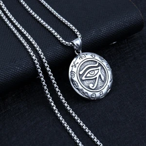 Eye Of Horus Mısır Mitolojisi Horus Gözü Antik Çelik Kolye