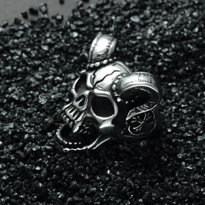 Kurukafa Doomsday Gotik Boynuzlu Ayarlanabilir Motorcu Çelik Yüzük