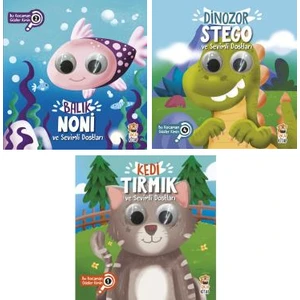 Sincap Kitap Bu Kocaman Gözler Kimin Seti  Balık Noni - Dinozor Stego - Kedi Tırmık