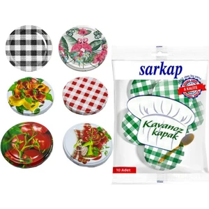10'lu Desenli Kavanoz Kapağı