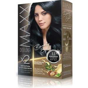 Deluxe Krem Saç Boyası 1.1 Mavi Siyah