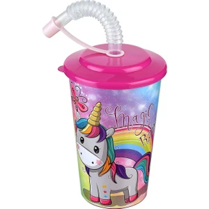 Tuffex Tufex Kapaklı Pipetli Bardak Pembe TP513