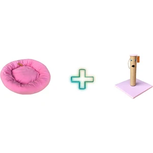 Brt Pet Tırmalama Tahtası, Polar Simit Kedi Yatağı 2'li Set