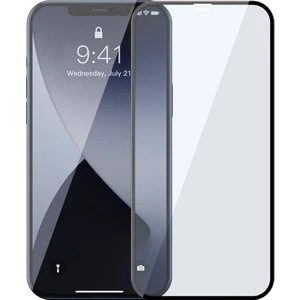 Apple iPhone 12 Pro Max 6.7" Tam Kaplar Anti Blue Light Temperli Siyah Çerçeveli Ekran Koruyucu Cam 0,3 mm (2 Adet)