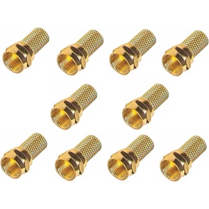 Rg6 Gold F Konnektör 10 Adet