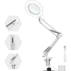 Katlanabilir Ayarlanabilir LED Işıklı Masaüstü Büyüteç