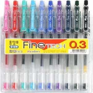 Iğne Uçlu Kalem  Finetech  0,3 mm 10 Renk