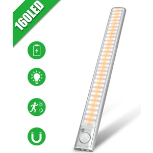 Şarjlı 160 LED Dolap Işığı Mutfak Tezgah Altı Sensörlü Işık
