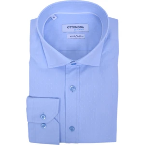 Erkek Açık Mavi Armürlü Uzun Kollu %100 Pamuklu Gömlek,OT-C-20159