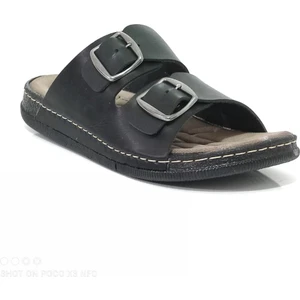 Erkek Kemerli Düz Terlik Apella Lord