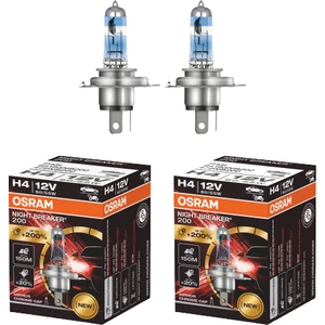 Night Breaker 200 H4 Ampül 2 Adet -  %200 Fazla Işık