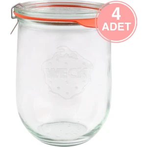 1062 ml Lale Cam Saklama Kavanozu 4 Adet