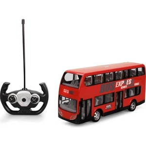 Uzaktan Kumandalı Işıklı Çift Katlı Otobüs Kırmızı