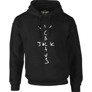 Lord T-Shirt Travis Scott - Cactus Jack Siyah Erkek Fermuarsız Kapşonlu