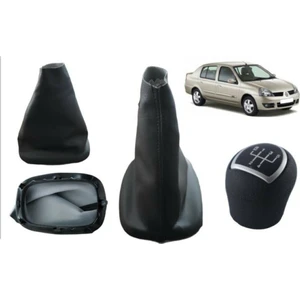 Renault Clio 2 Sedan Vites Körüğü ve Vites Topuzu Takım Gri Cam Kapak