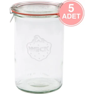 1000 ml. Cam Saklama Kavanozu 5 Adet