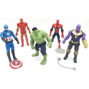 Hippo Bebe Kaptan Amerika,hulk,spiderman 5 Li Figür Poşette 12 cm