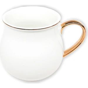 Porselen Tombul Kupa Beyaz Renkli