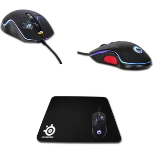 Owl 7200 Dpi 7d Sese Duyarlı Rgb Işıklı Makrolu Drag Click Mouse +Steelseries 40 x 30 Gaming Mouse Pad