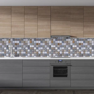 Sticker Art Mutfak Tezgah Arası Folyo Fayans Kaplama Folyosu Mozaik Desen 60 x 400