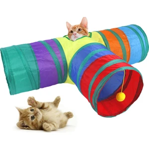Kapalı Katlanabilir Kedi Tüneli - Çok Renkli (Yurt Dışından)