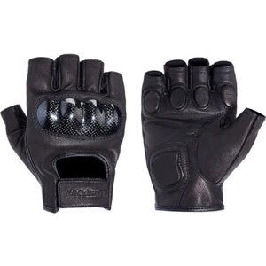 Rock Biker Motosiklet Yarım Parmak Eldiven %100 Deri Karbon Tarak Koruma