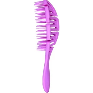 Plastik Bükülebilir Saç Tarağı Hafif Acıtmaz Saç Tarama Pembe