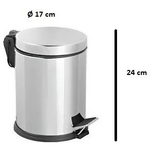 Maxiflow Mikro Pedallı 3 Lt Çöp Kovası