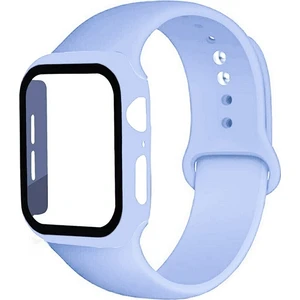 Apple Watch Uyumlu 4-5-6 40MM Silikon Kordon Kayış ve Ekran Koruyucu Kılıf