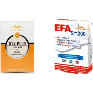 New Life Efa S-1200 Mg 45 Kapsül + New Life B12 Plus Methylcobalamin 60 Tablet Avantajlı Paket