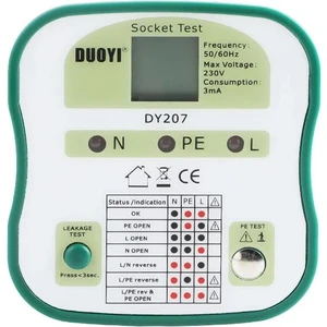 Duoyı DY207 Priz Topraklama Rcd Test Cihazı