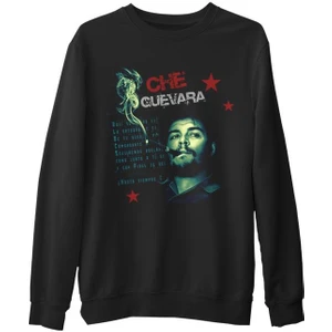 Lord T-Shirt Che Guevara - Smoke  Siyah Erkek Kalın Sweatshirt