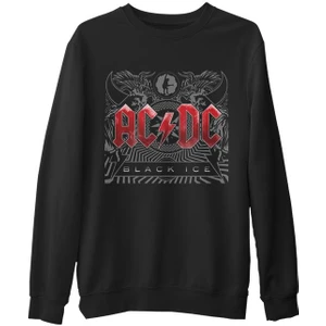 Lord T-Shirt Ac Dc - Black Ice  Siyah Erkek Kalın Sweatshirt