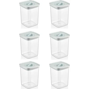 Tam Vakumlu Kilitli Sızdırmaz Şeffaf Saklama Kabı 6'lı 1100 Ml.