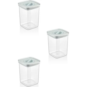 Tam Vakumlu Kilitli Sızdırmaz Şeffaf Saklama Kabı 3'lü 1100 Ml.