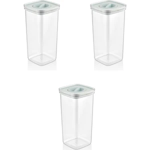 Tam Vakumlu Kilitli Sızdırmaz Şeffaf Saklama Kabı 3'lü 1700 Ml.