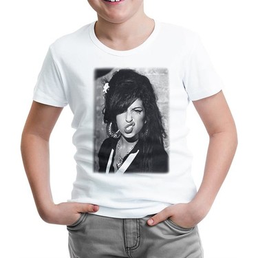 Lord T Shirt Amy Winehouse Back To Black Beyaz Cocuk