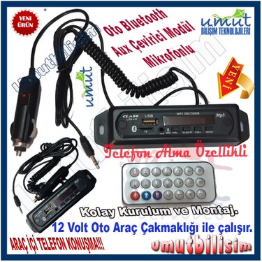 Class Araç Içi Bluetooth Usb/aux Çevirici Modül USB 402 Fiyatı