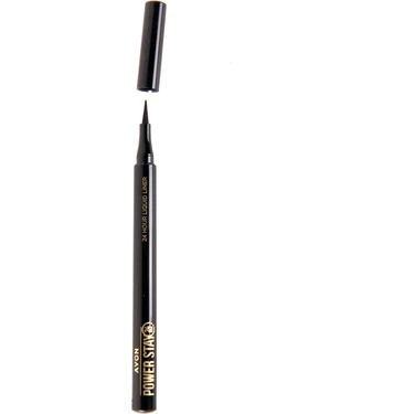 Avon Power Stay Suya Dayanıklı Likit Eyeliner 24 Saat Kalıcı Mat Siyah – Hassas Uçlu Profesyonel