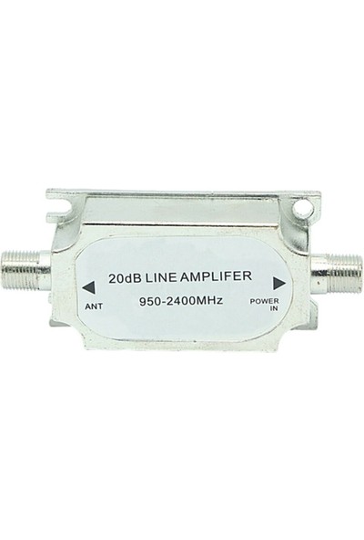 Bitashi Çanak Anten Kablosu Hat Güçlendirici Sinyal Yükseltici 20DB+ 1 Metre Uydu Kablosu In-Line Amplifier