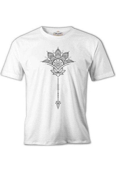 Lord T-Shirt Tattoo - Flower Arrow Beyaz Erkek Tshirt