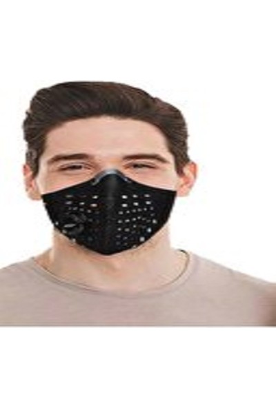 Mtm Siyah Ventilli Yıkanabilir Nano Maske