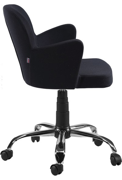 Sandino Kelebek - Siyah , Kumaş , Metal Ayaklı Ofis Çalışma Sandalyesi